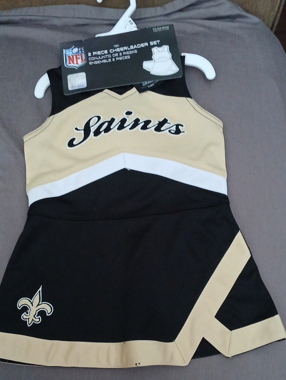NFL New Orleans Saints Infant 2pc Cheerleader Outfit